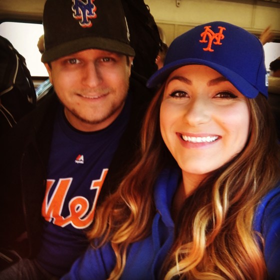 On the train heading to the game!